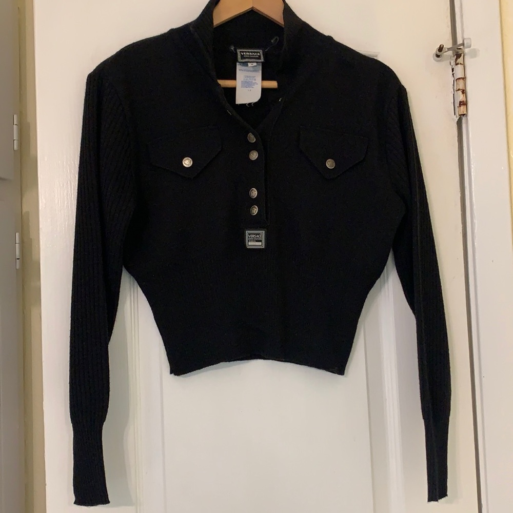 Versace Black Sweater Great Condition Small - Picture 1 of 5